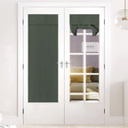 Nicetown Blackout French Door Curtain, Privacy Thermal Insulated Window Curtain With Sticky For Glass Door/Front Door/Sliding Door/Patio Door 1 Panel (W26 X L72, Dark Mallard)