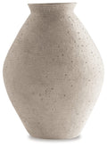 Signature Design by Ashley Hannela 17 Modern Distressed Polyresin Vase, Antique Tan