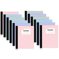 Sunee Composition Notebooks (12 Pack) - Wide Ruled Paper, Composition Book, 9 3/4' X 7 1/2', 80 Sheets/160 Pages, Assorted Col