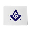 Blue Simple Square & Compass Masonic Mouse Pad