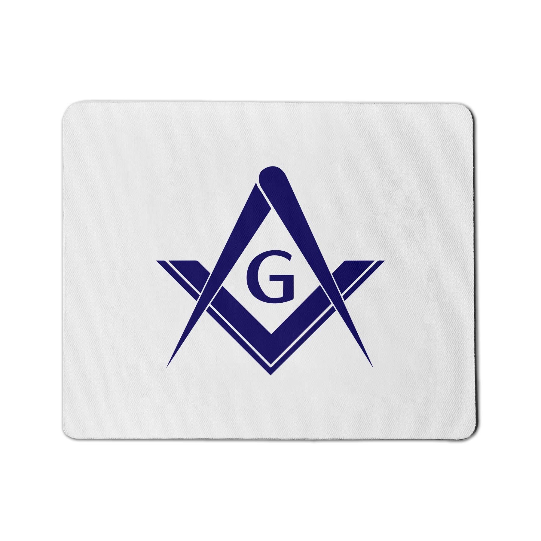 Blue Simple Square & Compass Masonic Mouse Pad