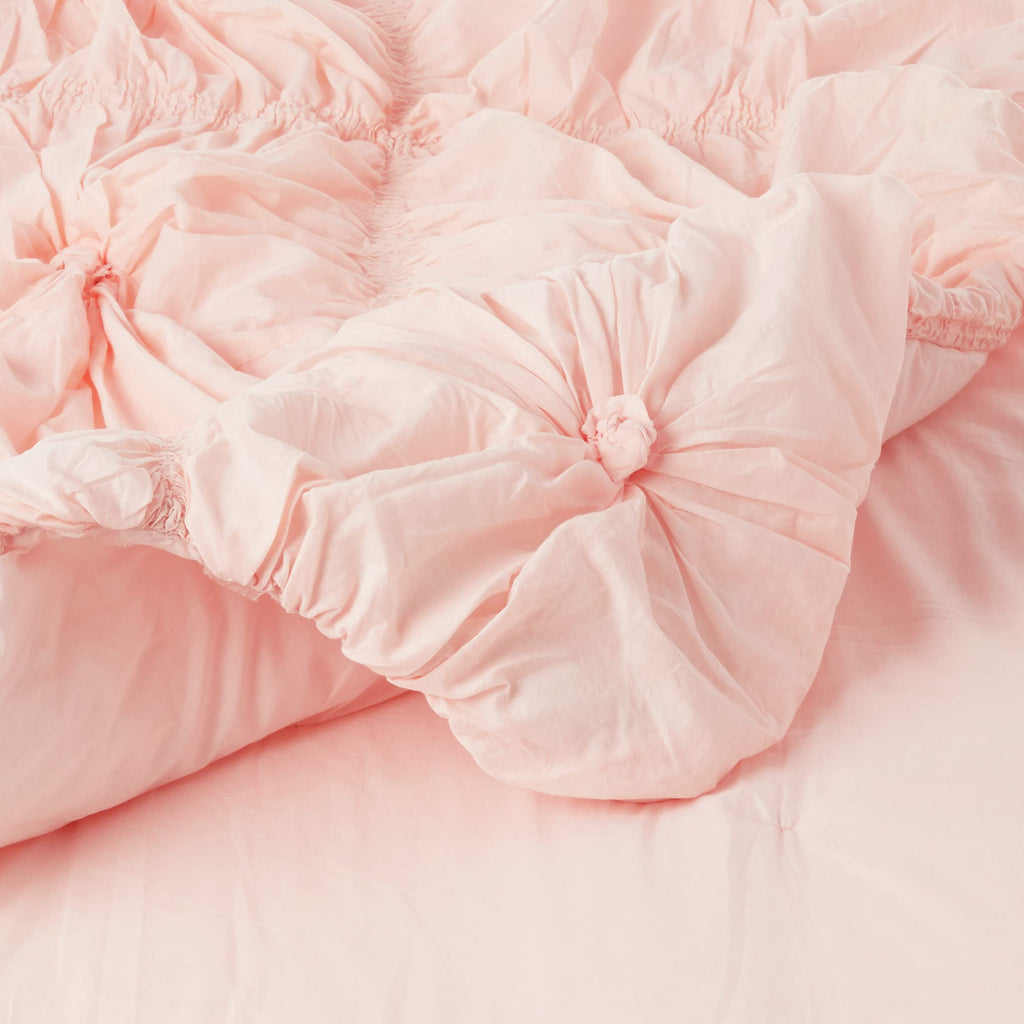 Rizzy Home | BT1392 | Polyester Comforter | 106"x92" Pink Solid