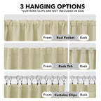 Deconovo Solid Thermal Insulated Window Blackout Curtains, Beige Rod Pocket And Back Tab Curtains - Window Coverings Curtains For Girls Room, 52X95 Inch, Beige, 2 Panels