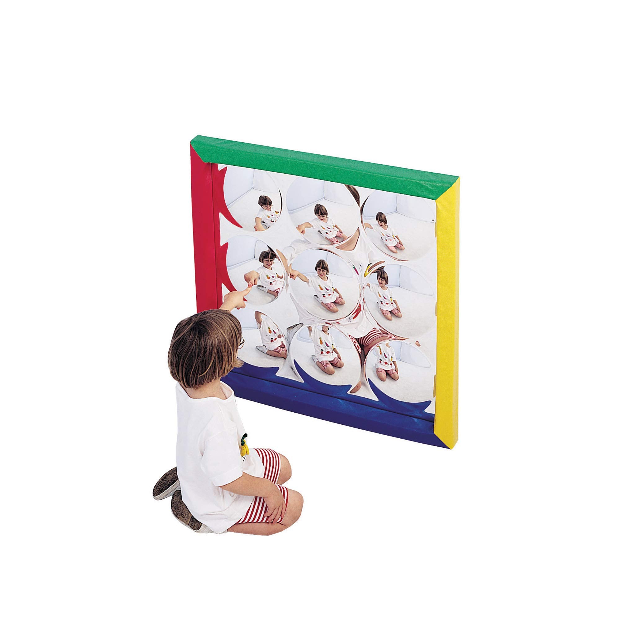Childrens Factory Soft Frame Bubble Mirror, Sensory Furniture for Kids, Preschool, Daycare, Classroom, 34 x 1.5 x 34