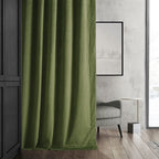Hpd Half Price Drapes Signature Velvet Thermal Blackout Curtains For Living Room 120 Inch Long (1 Panel) Rod Pocket Insulated Blackout Curtains For Bedroom Window Curtains, 50W X 120L, Basque Green