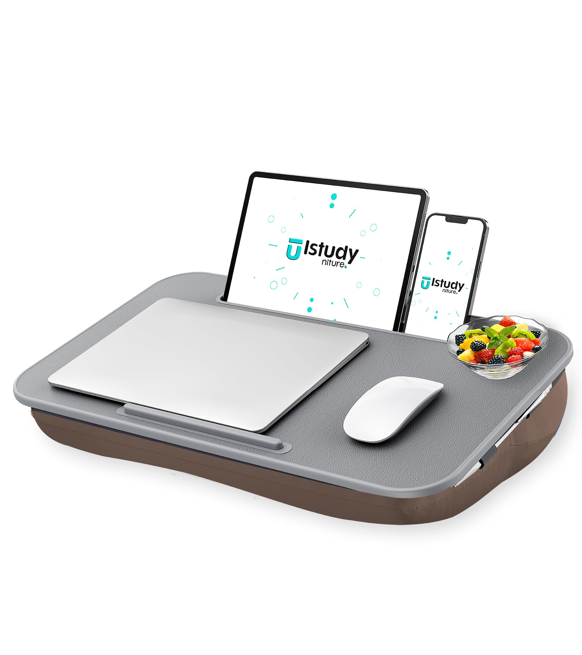 Istudyniture(Large) Lap Desk With Cushion, Fits Up To 17 In Laptop, Removable And Washable, Laptop Desk For Bed, Couch, Home Off