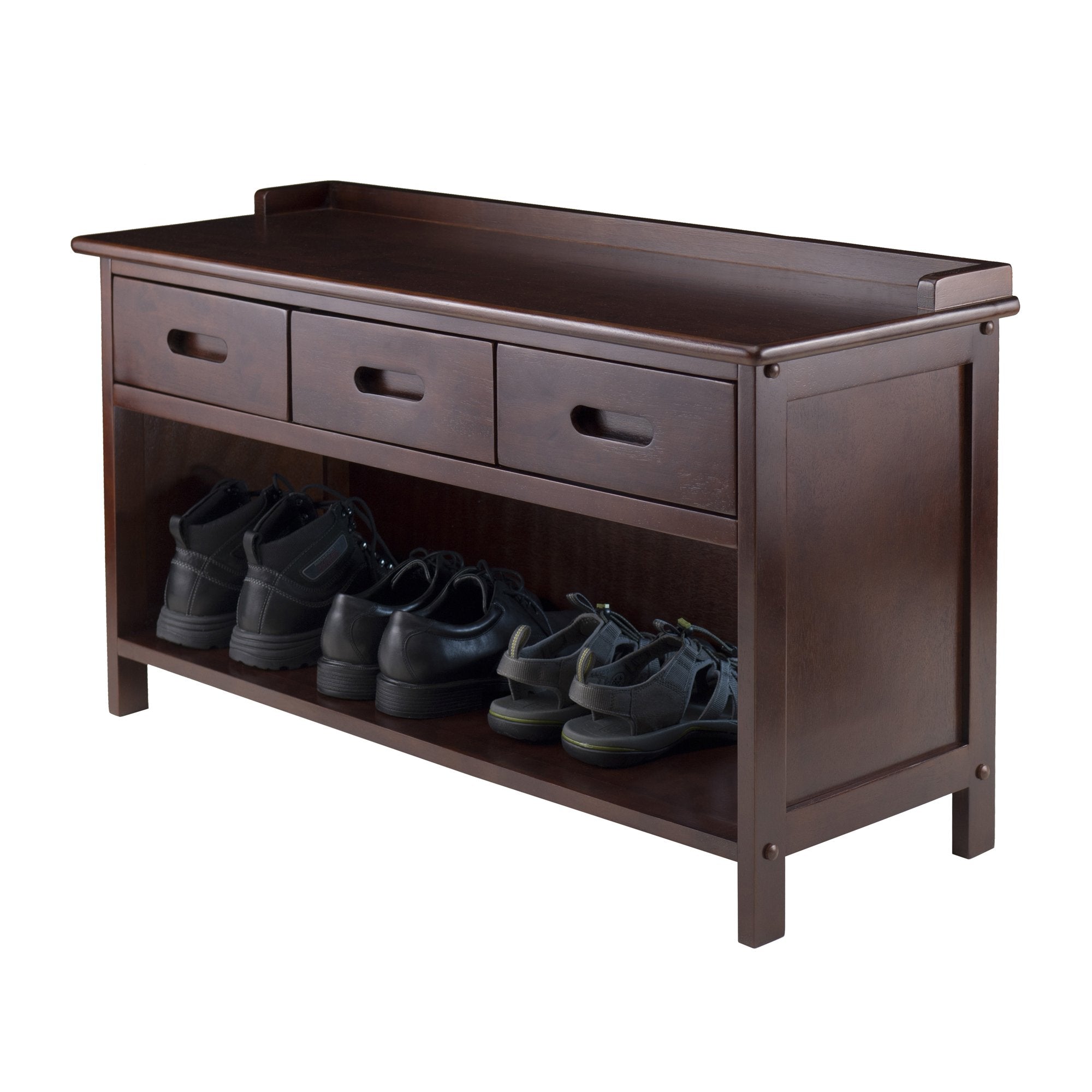 Winsome Adriana Bench, Seat Cushion, Walnut
