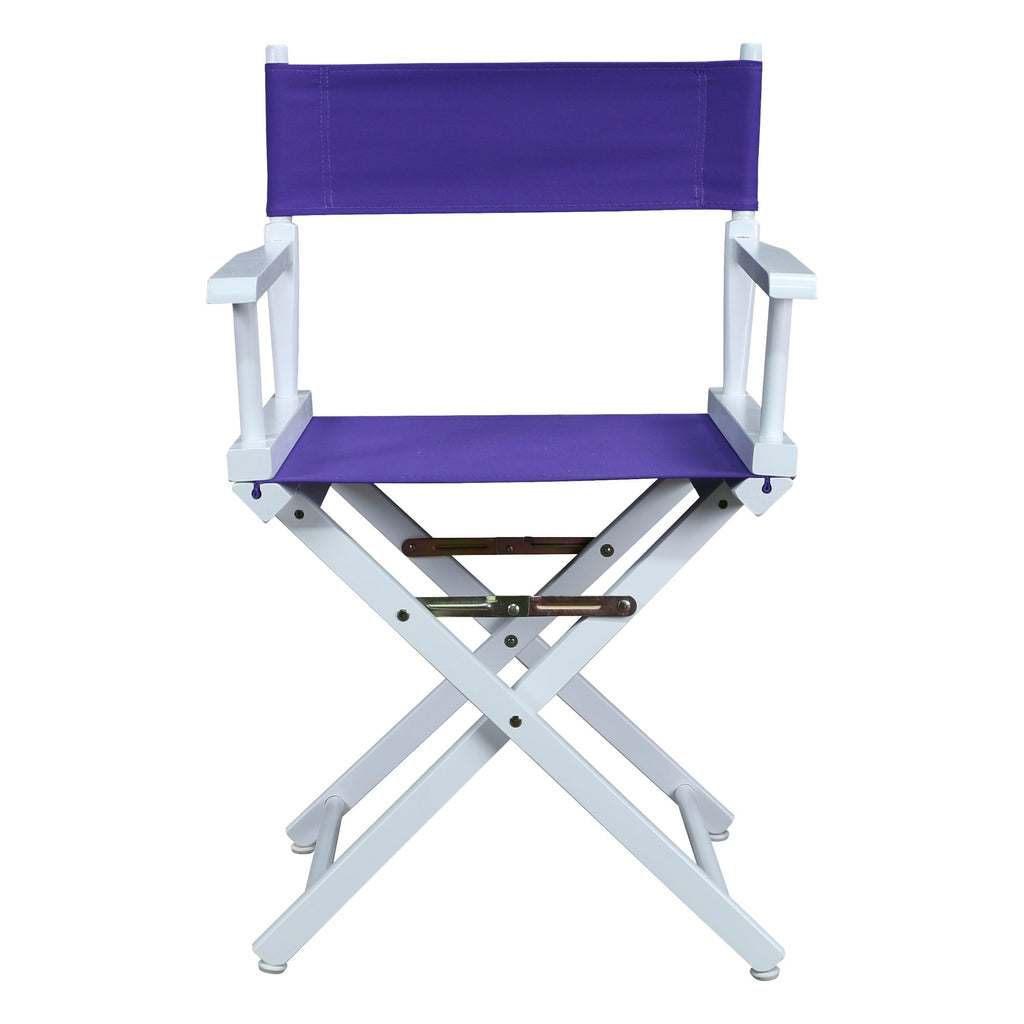 Casual Home 200-01/021-41 Director Chair 18" - Classic Height Whiteframe/Purple Canvas