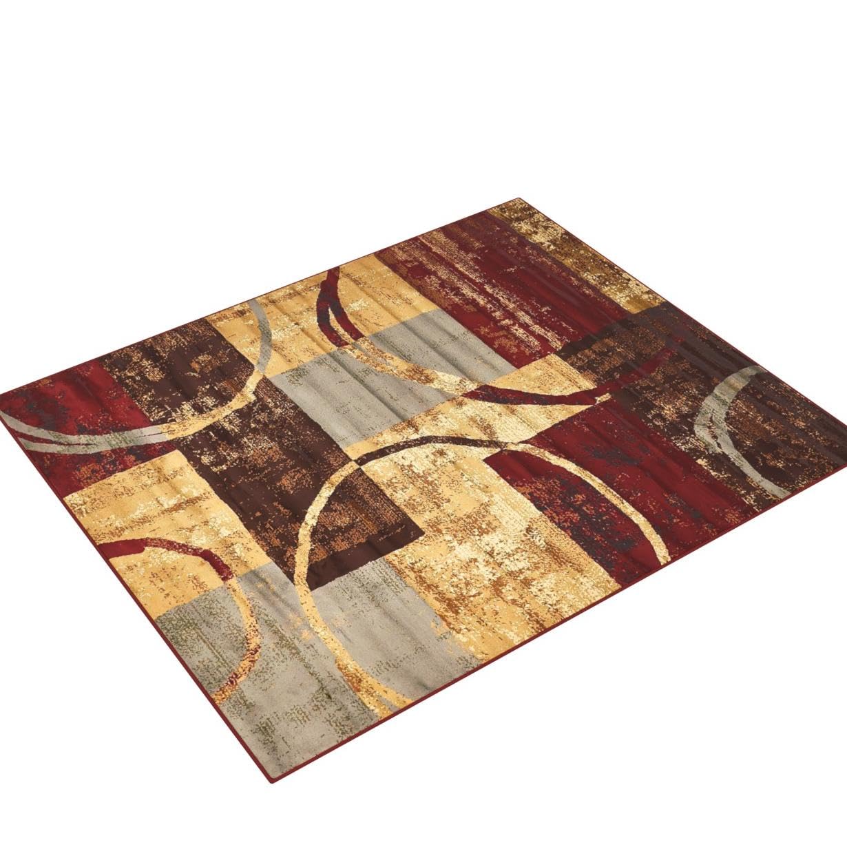 Unique Loom Barista Collection Area Rug - Kouillou (7' 10'' X 10' Rectangle, Multi/ Brown)