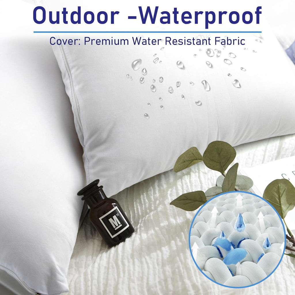 Casajoy Pack Of 4 16X16 Outdoor Pillow Inserts, Water Resistant Throw Pillow Inserts, Cushion Inner Pads For Patio, Furniture, S