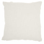 HomeRoots 100% Cotton Boho Chic White Textured Lines Throw Pillow