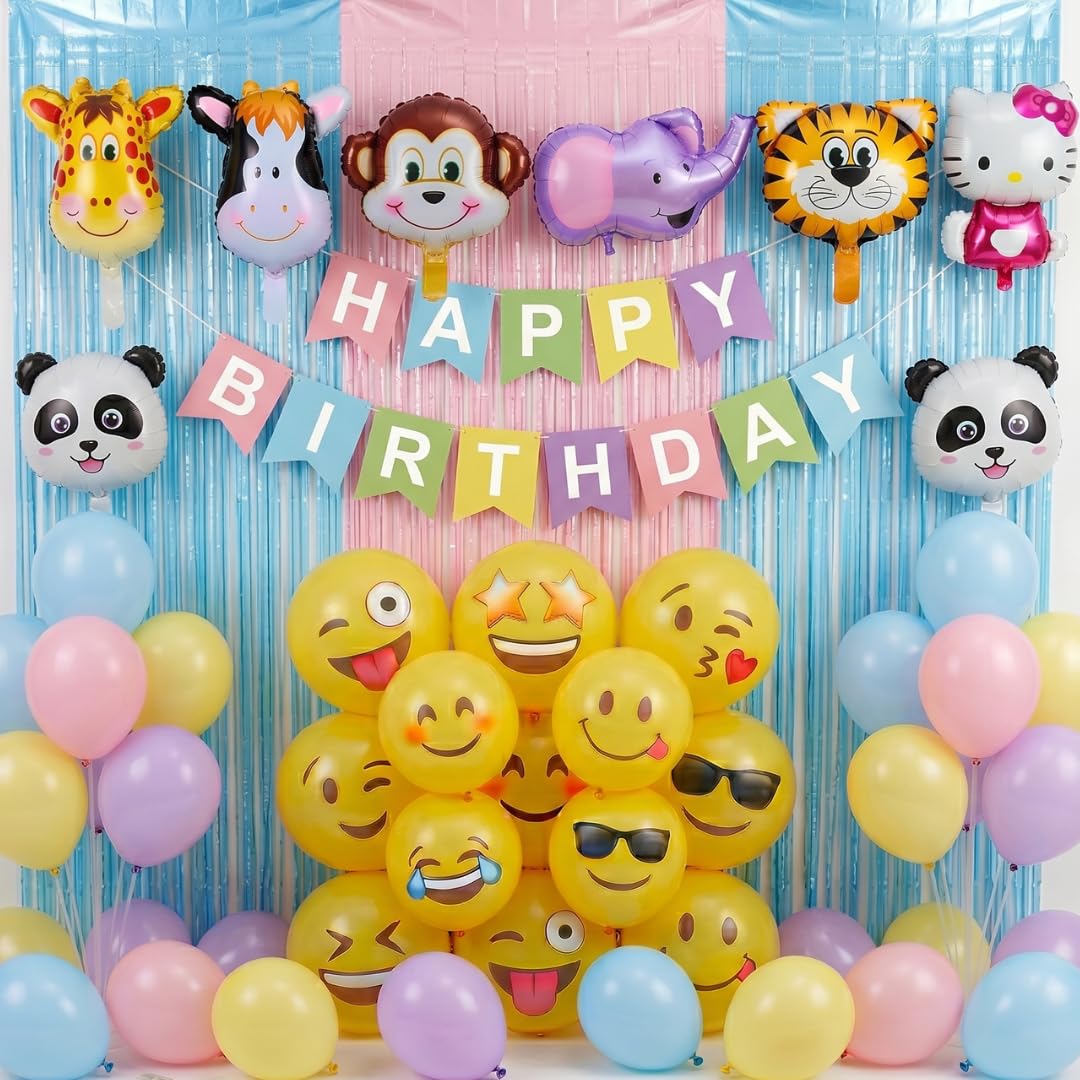 KIDZILO 55 Pcs Birthday Party Decoration Kit, Set 16