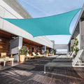 Awnpro 2' X 5' Shade Sails 180Gsm Rectangular Shade Sails Sun Rays Blocking Patio Garden Outdoor Facilities Turquoise