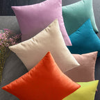 Coddsmz 6 Pack Decorative 100% Cotton Pillow Covers Square Cushion Cover Solid Diy Throw Pillowcase For Spring Home Bed Sofa Hal