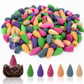 Sukh Backflow Incense Cones for Waterfall - Waterfall Scented Incense Cones 108PCS Backflow Smoke Burning Incense Cones Bulk 6 D