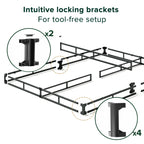 Zinus 5 Inch Wonderbox(Tm) Smart Box Spring, Quick Assembly Mattress Foundation, Durable Metal Frame, King, Grey