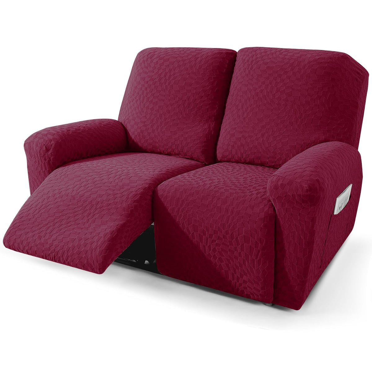 ZNSAYOTX Loveseat Recliner Covers Newest 4-Piece, Fashion Recliner Love Seat Slipcovers with Pockets Both Side, 2024 Soft Jacqua