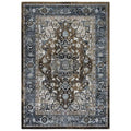Elect 5'2" X 7'9" Abstract Multi/Blue/Brown Power-Loomed/Hybrid Area Rug