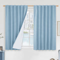 LAMIT Full Blackout Window Curtains for Boy Bedroom, 54 Inches Thermal Farmhouse Curtains Back Tab and Rod Pocket Privacy Protec
