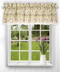 Ellis Curtain Clarice 52-by-12 Inch Ruffled Valance, Violet