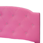 Baxton Studio BBT6440-Full-Pink Platform, Full, Pink