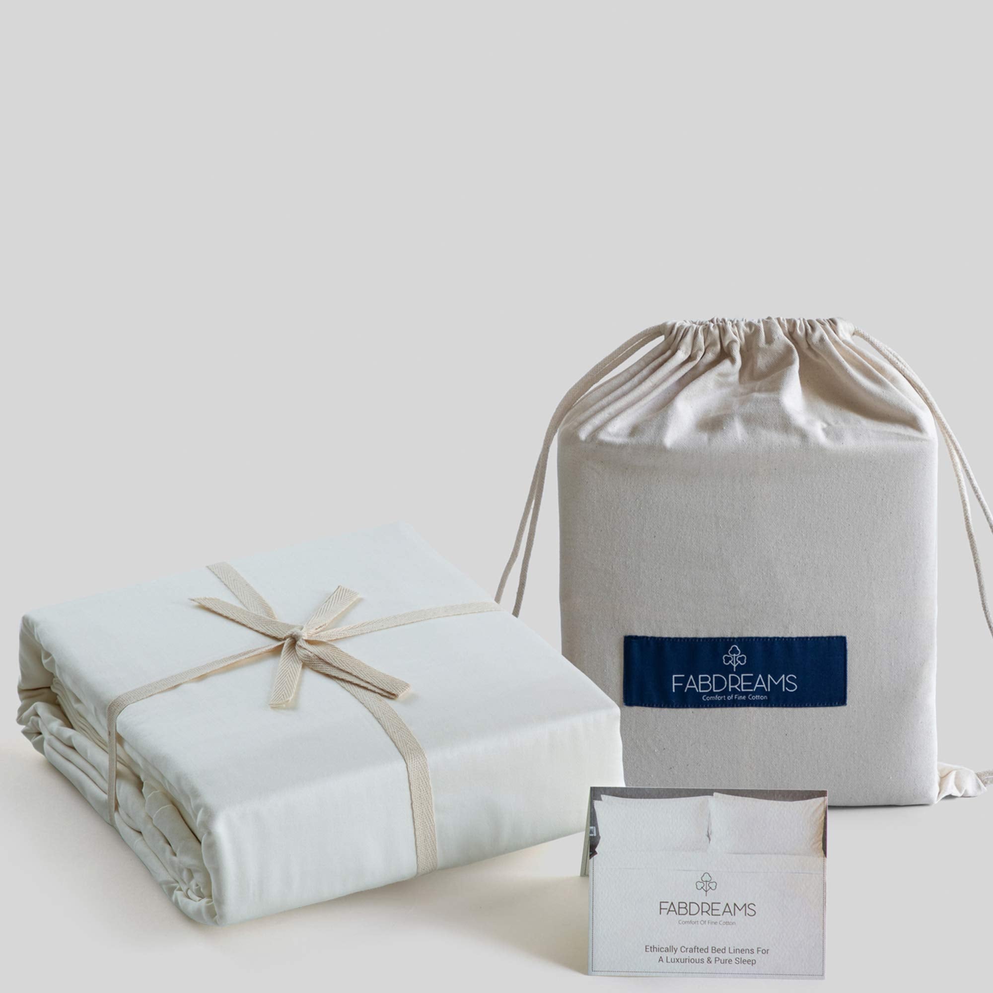 Fabdreams 100% Organic Cotton Percale Weave Full Size Sheet Set | 300 Thread Count | Gots Certified | Long Staple Cotton | Cool