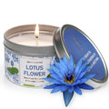 Magnificent 101 Long Lasting Blue Lotus Flower Scented Candle | 6 Oz - 35 Hour Burn | Paraffin Free, 100% Soy Wax Smudge Candle 