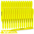 V-Opitos 30 Pack Yellow Highlighters, No Bleed Highlighters, Bright Highlighters With Soft Chisel Tips, Ideal For Office And Sch