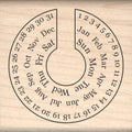 Stamps By Impression Round Journal, Habit Tracker, Date, Calendar Rubber Stamp 1.25' St 0509