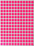 Small Dot Sticker     Inch 8Mm (5/16) - 2700 Pack, Bright Fluorescent Labels In Neon Pink