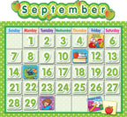 Teacher Created Resources Polka Dot School Calendar Bulletin Board TCR4188 Paper Lime