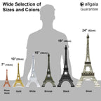 Allgala 15'' Eiffel Tower Statue Decor Alloy Metal, Black
