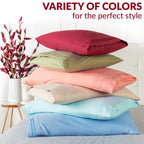 Mellanni Pillow Cases - Luxury, Extra Soft, Cooling Pillow Covers - 2 Pc Iconic Collection Pillowcases - Envelope Closure (King 20'X40', Royal Blue)