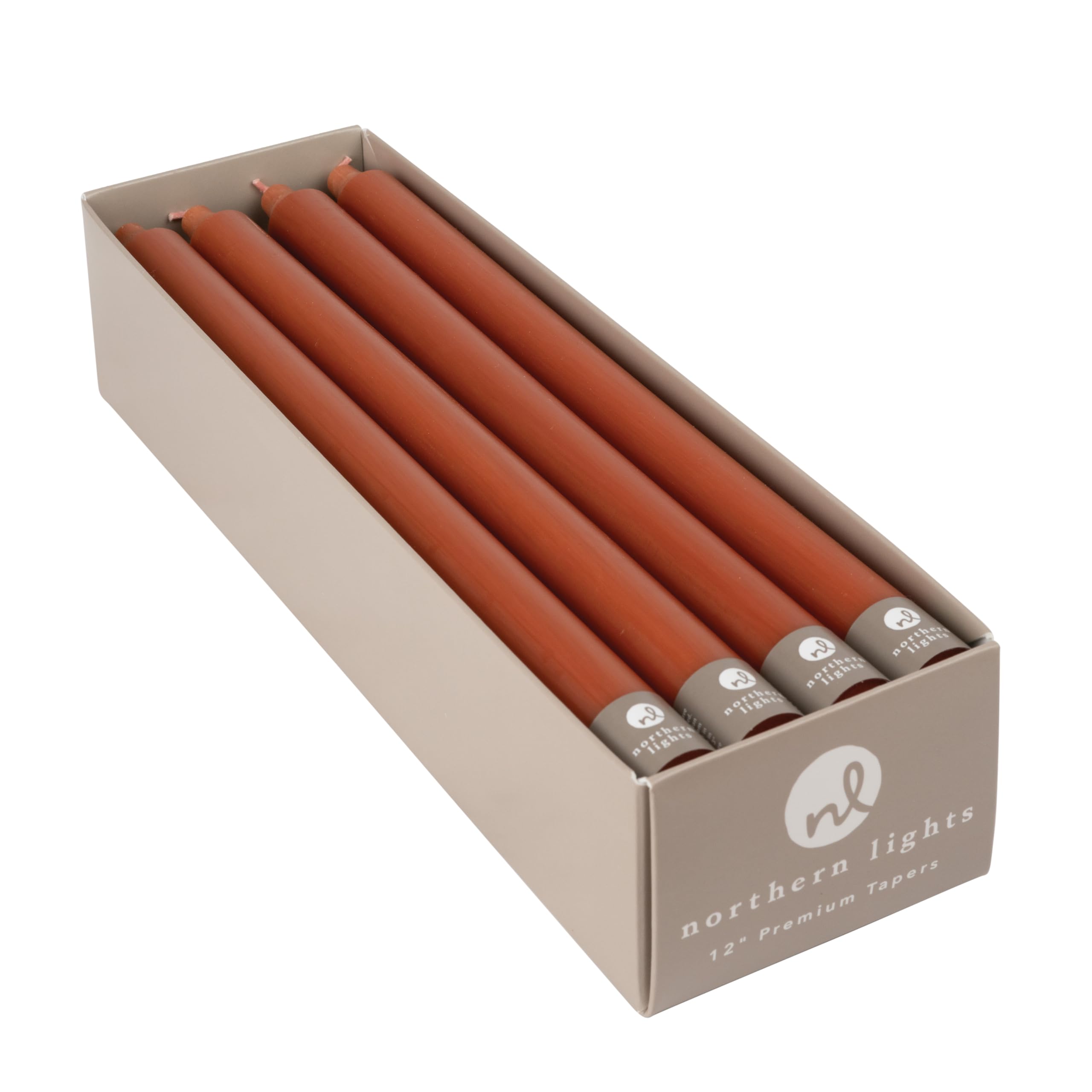 Northern Lights Candles - 12 12pk Tapers - Terra Cotta - 72799