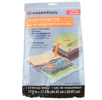 ESSENTIALS Large Vacuum Storage Bag Space Saver Clear 17.5 in x 27.5 in