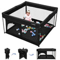 ANGELBLISS 50x50 Foldable Baby Playpen with Carrying Bag & Safety Lock - ASTM F406 Certified Baby Fence for Indoor/Outdoor, Ligh