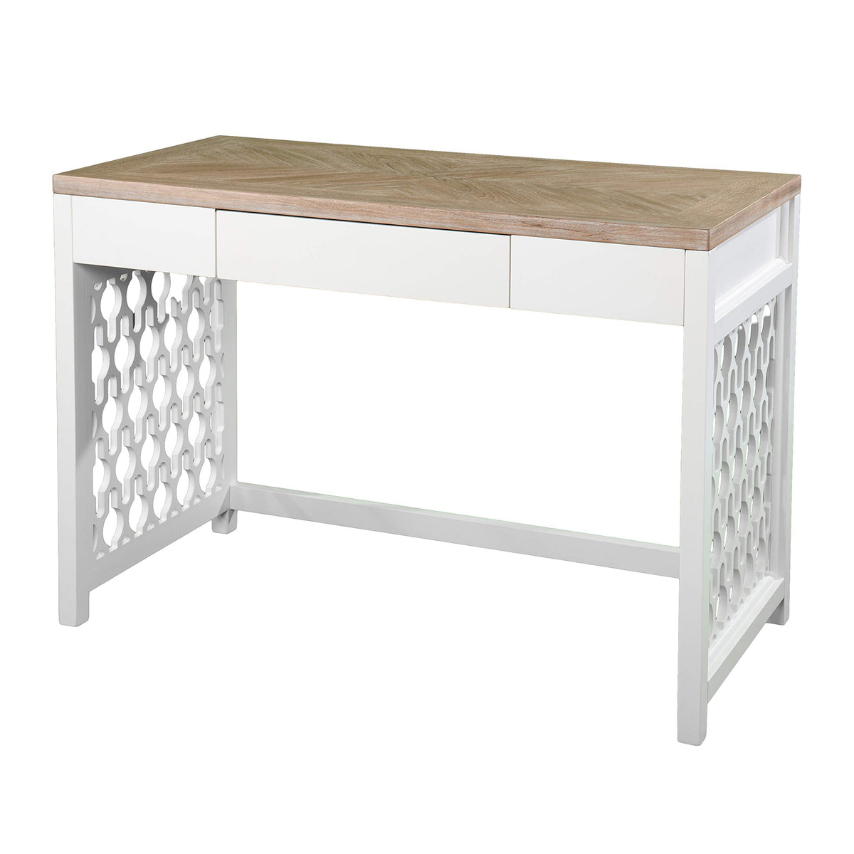 Sei Furniture Wayliff Storage Drawer Writing Desk, Natural, White (Amz7315011Oh)