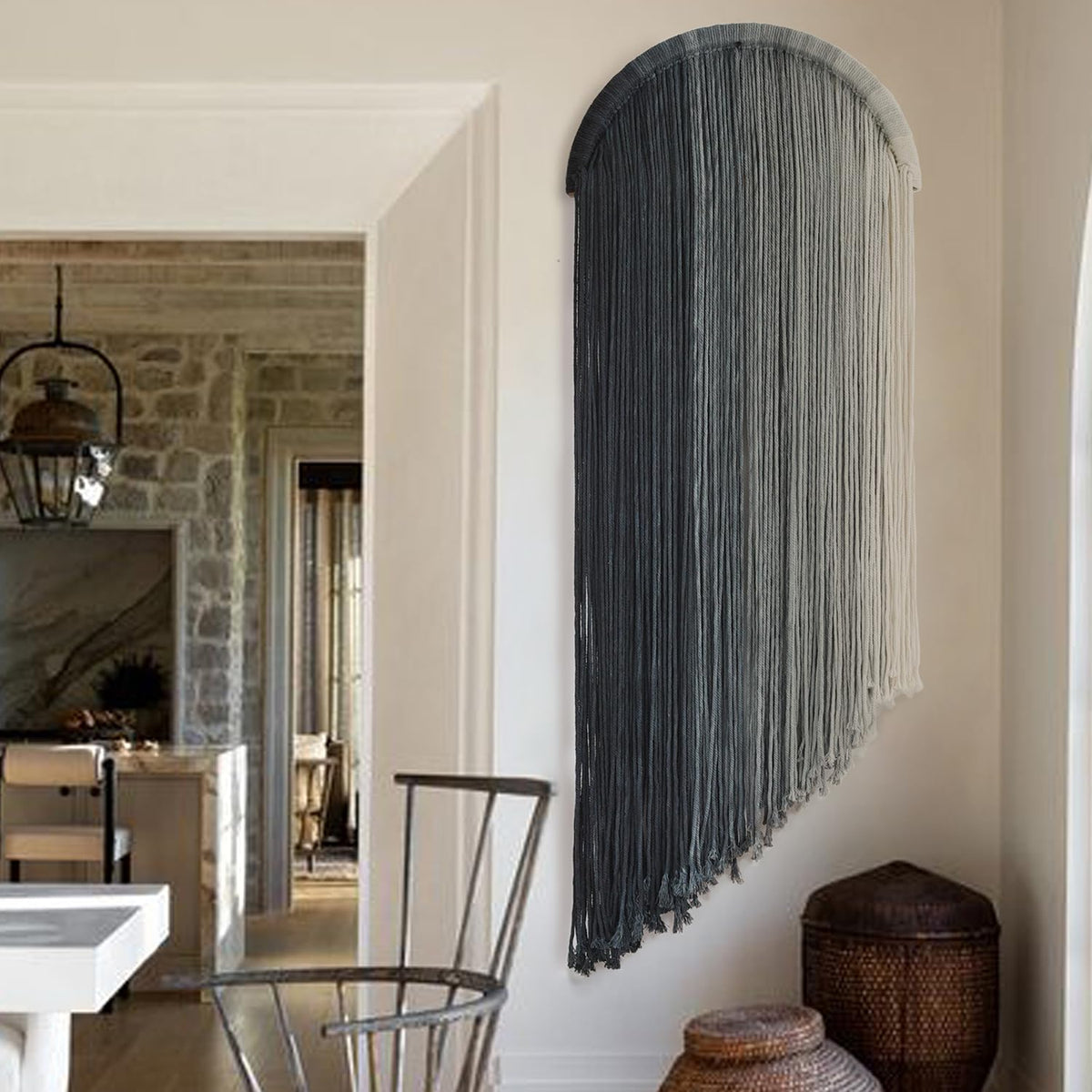 Macrame Wall Hanging Dip Dyed Macrame Wall Decor for Living Room Bedroom Boho Wall Decor 20