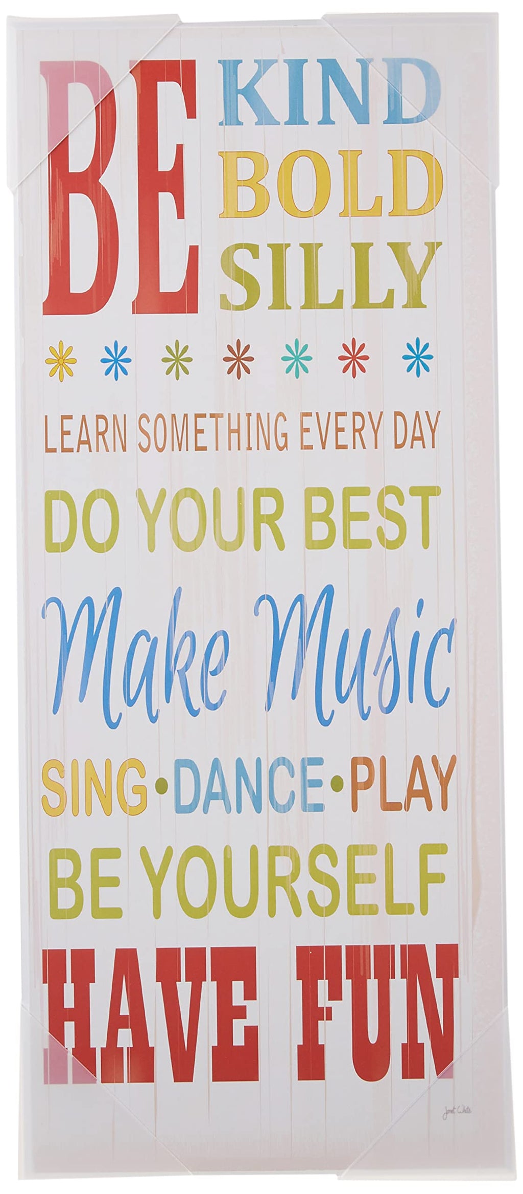 The Kids Room By Stupell Be Kind, Bold, Silly Typography Rectangle Wall Plaque
