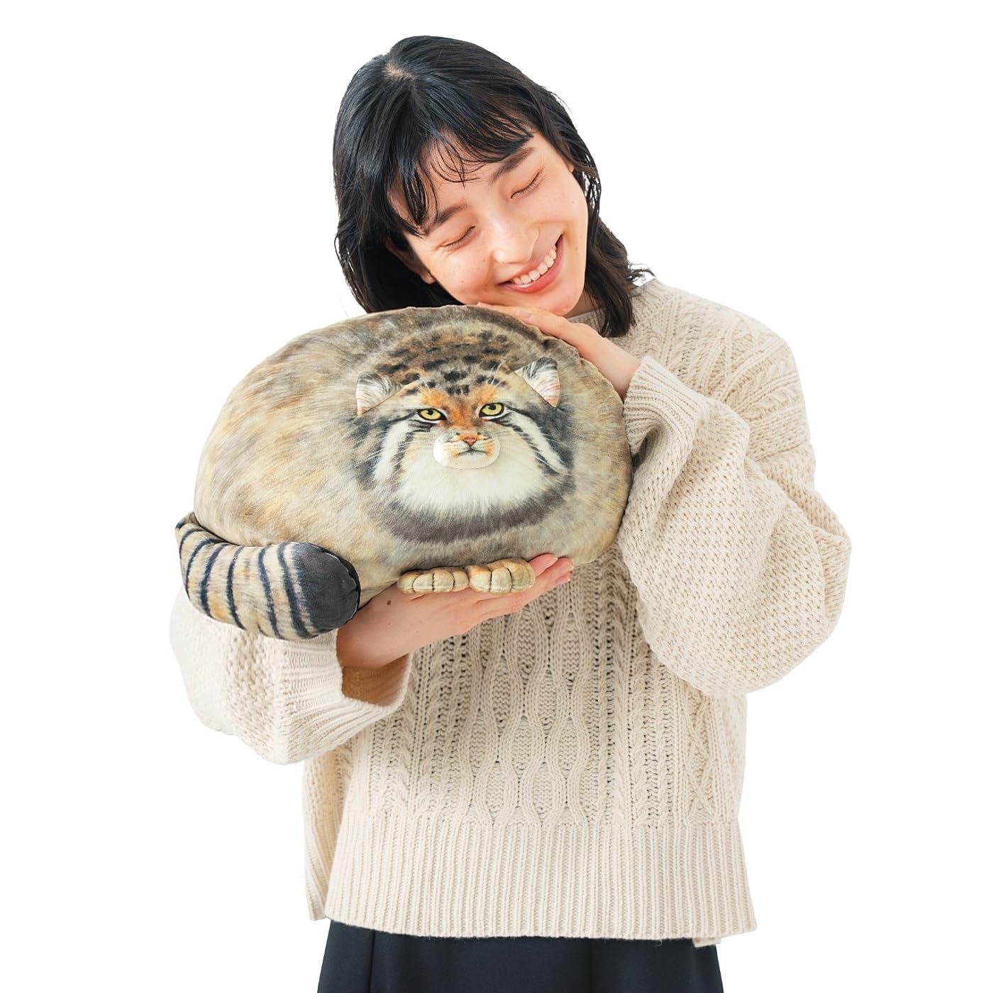 Sew Butiful Steppe Cat Plush, Cat Stuffed Animal 35Cm/14Inch, Pallas Cat Plush Pillow, Cute Plushies For Girls, Soft Plush Pillo