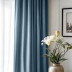 Lazzzy Blue Velvet Curtains Room Darkening Curtains 120 Inch Long Window Drapes For Bedroom Living Room Luxury Window Treatment 2 Panels Rod Pocket, W42 X L120
