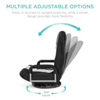 Best Choice Products Swivel Gaming Chair 360 Degree Multipurpose Floor Chair Rocker For Tv, Reading, Playing Video Games W/Lumbar Support, Armrest Handles, Adjustable Backrest - Black/White