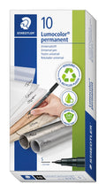 Staedtler Lumocolor Permanent Marker Pen, 0.4Mm, Refillable, Black 313-9