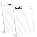 To Do List Notepad - 2 Pack, A5 Size (8.3'X5.8') Premium Thick Paper With Cardboard Back Support, Undated Daily Planner Notepa