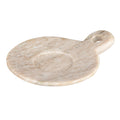 Creative Co-Op Hand-Carved Marble Handle, Beige Dish, 4