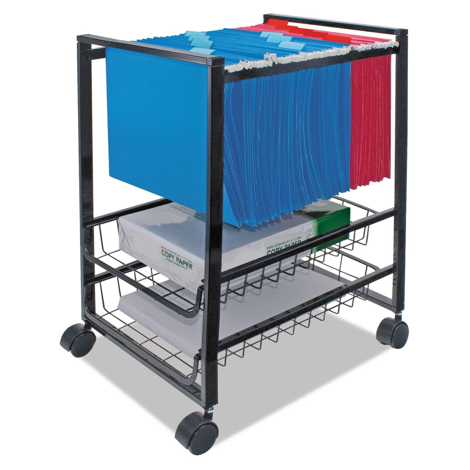 ADVANTUS Mobile File Cart, Black