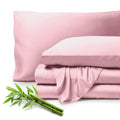 Bare Home 100% Rayon Made from Bamboo Split Head Flex King Sheet Set - 4 Piece Bedding Set - Deep Pockets - Breathable - Easy Fi
