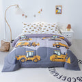 Cokouchyi Full Size Comforter Set For Boys, 4-Piece Bed In A Bag, 3D Construction Bedding Comforter Sheet Set, Ultra Soft And Fl