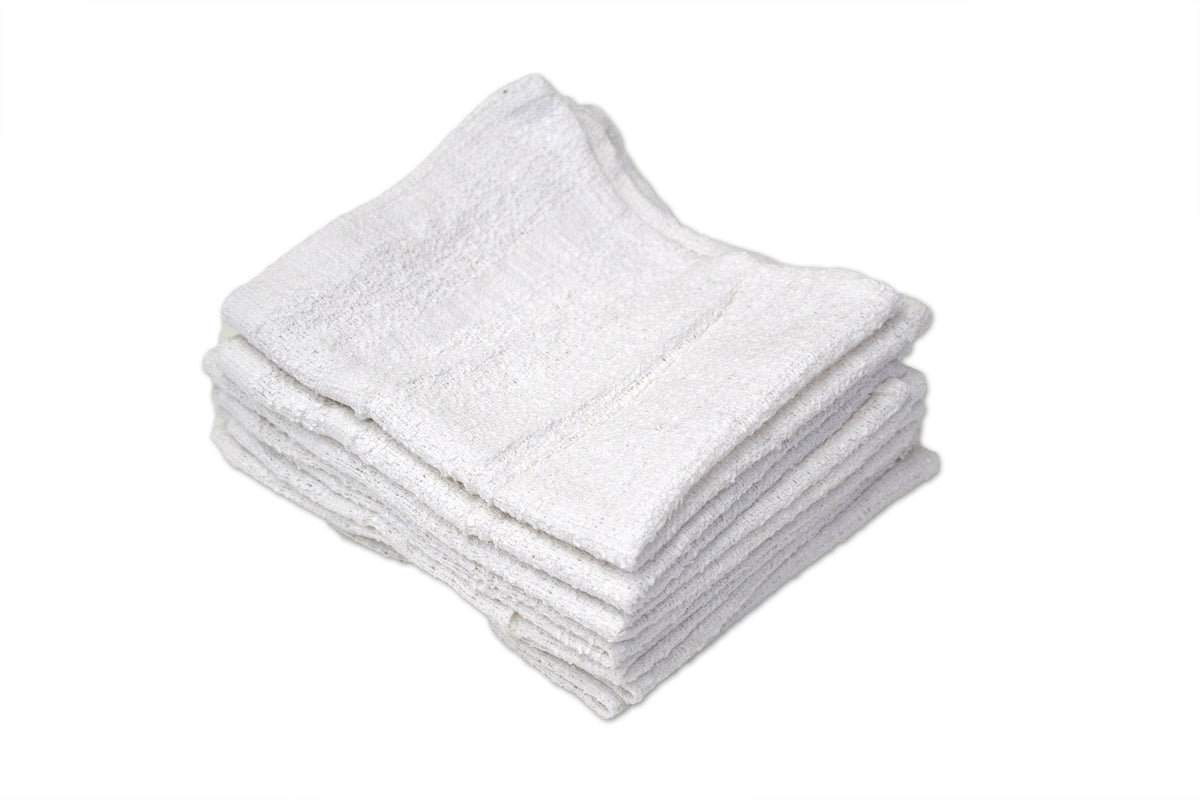 R&R Value A61250 Wash Cloth 1.00 lb, Poly-Cotton, 12 x 12, White, Pack of 12