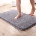LUCRE AntiSlip Bath Mat (40 X 60 Cm) Quick Water Absorbent Bathmat for Home, Kitchen (Dark Grey) Model No_Solid MatsM339